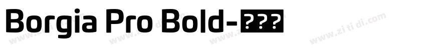 Borgia Pro Bold字体转换